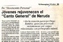 Jóvenes rejuvenecen el "Canto General" de Neruda  [artículo]Naff.