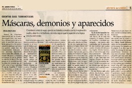 Máscaras, demonios y aparecidos  [artículo] Hernán Poblete Varas.