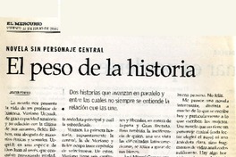 El peso de la historia  [artículo] Javier Pinedo.