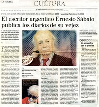 El escritor argentino Ernesto Sábato publica los diarios de su vejez  [artículo] M.S.