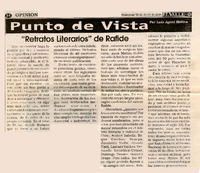 "Retratos literarios" de Rafide  [artículo] Luis Agoni Molina.
