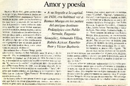 Amor y poesía  [artículo] Héctor Eduardo Espinoza Viveros.