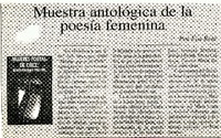 Muestra antológica de la poesía femenina  [artículo] Eva Reid.
