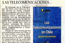 Las Telecomunicaciones en Chile  [artículo]
