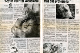 "Soy un escritor vocacional, más que profesional"  [artículo] Jorge Abasolo Aravena.