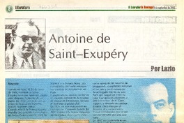 Antonie de Saint-Exupéry  [artículo] Lazlo.