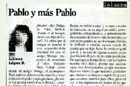 Pablo y más Pablo  [artículo] Liliana López B.
