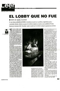 El Lobby que no fue  [artículo] Rodrigo Quiroz Castro.