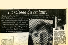 La Soledad del centauro  [artículo] Isabel García-Wetzler.