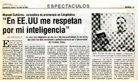 En EE.UU me respetan por mi inteligencia"  [artículo] Tania Merino M.
