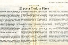 El poeta Floridor Pérez.  [artículo]