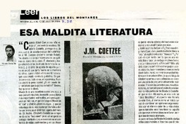 Esa maldita literatura  [artículo] Vicente Montañés.