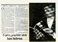Sergio Parra, dueño de una poesía urbana  [artículo] Cecilia Moreno Coello.