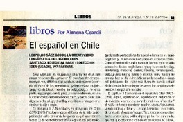 El español en Chile  [artículo] Ximena Ceardi.