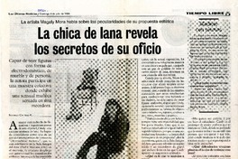 La chica de lana revela los secretos de su oficio  [artículo] Rodrigo Castillo R.