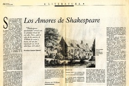 Los Amores de Shakespeare  [artículo] Arturo Fontaine Talevera.