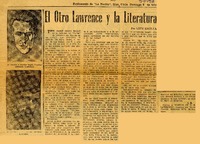 El Otro Lawrence y la literatura  [artículo] Lucy Ercilla.
