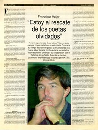 Estoy al rescate de los poetas olvidados"  [artículo] Manuel Herrera.