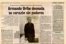 Armando Uribe desnuda su corazón sin pudores  [artículo] Jazmín Lolas.