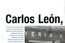 Carlos León, presente  [artículo] Agustín Squella