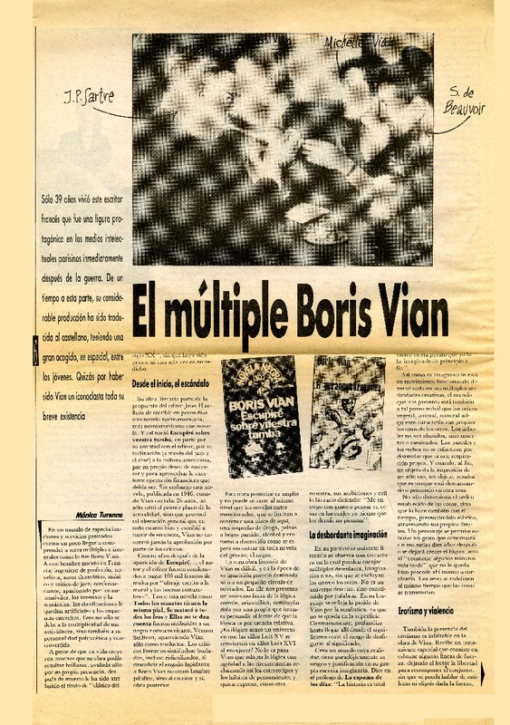El múltiple Boris Vian  [artículo] Mónica Turenne.
