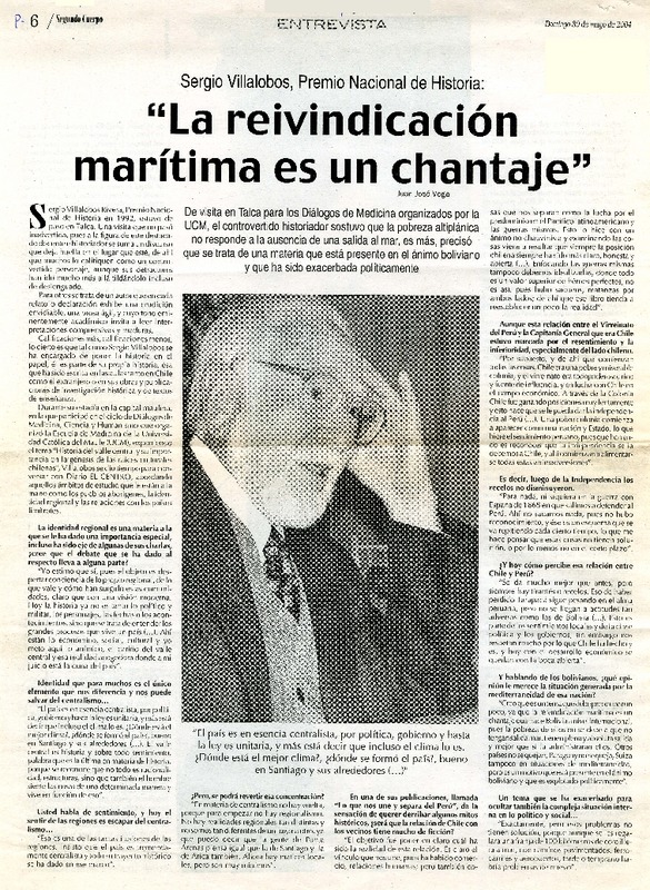"La Reivindicación marítima es un chantaje"  [artículo] Juan José Vega.