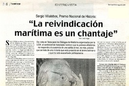 "La Reivindicación marítima es un chantaje"  [artículo] Juan José Vega.