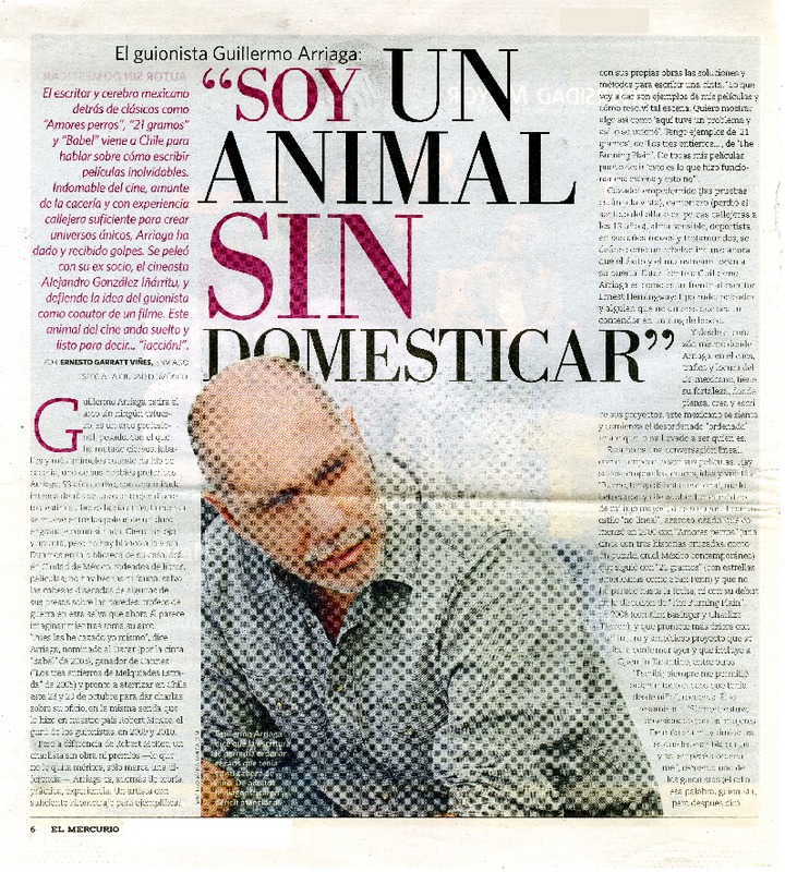 Soy un animal sin domesticar (entrevista)  [artículo] Ernesto Garratt Viñes.