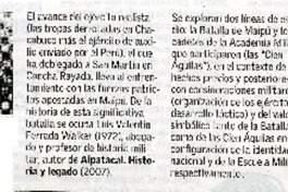 La batalla de Maipù  [artículo] Patricio Tapia.