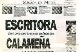 Escritora calameña ganó concurso de poesía en Argentina  [artículo].