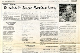 El Inolvidable Joaquín Martínez Arenas  [artículo]