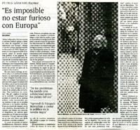 Es imposible no estar furioso con Europa (entrevista)  [artículo] Rosa Mora.