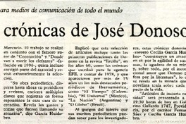 Lanzan crónicas de José Donoso  [artículo].