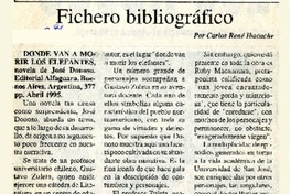Fichero Bibliográfico  [artículo] Carlos René Ibacache.