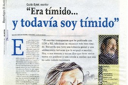 "Era tímido... y todavía soy tímido" (entrevista)  [artículo] Eduardo Henríquez Ormeño.