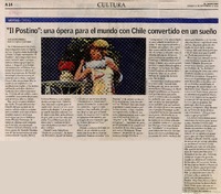Il postino": una ópera para el mundo con Chile convertido en un sueñoñ  [artículo] Juan Antonio Muñoz H.