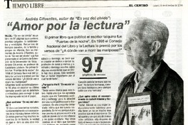 Amor por la lectura (entrevista)  [artículo] Andrés Cifuentes R.