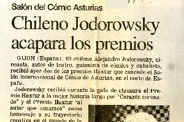 Chileno Jodorowsky acapara los premios Salón del Cómic asturias [artículo] :