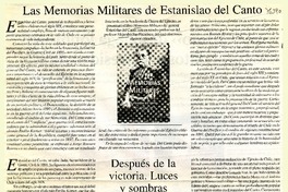 Las memorias militares de Estanislao del Canto  [artículo]