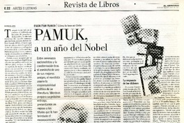 Pamuk, a un año del Nobel  [artículo] Patricio Jara.