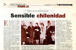 Sensible chilenidad  [artículo] Daniel Sepúlveda Espinoza.