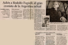 Adiós a Rodolfo Fogwill, el gran cronista de la Argentina actual  [artículo] Maureen Lennon Zaninovic.