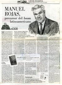 Manuel rojas, precursor del boom latinoamericano  [artículo] Poli Délano.