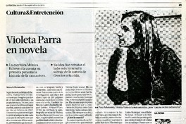 Violeta Parra en novela (entrevista)  [artículo] Marcela Fuentealba.