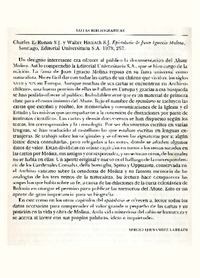 Epistolario de Juan Ignacio Molina  [artículo] Sergio Fernández Larraín.