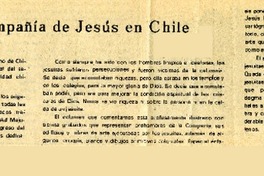 Historia de la compañía de Jesús en Chile.  [artículo]