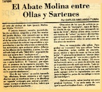 El abate Molina entre ollas sartenes  [artículo] Carlos Abelardo Iturra.