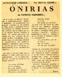 Onirias  [artículo] Matías Rafide.