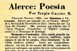 Alerce, poesía  [artículo] Sergio Gaytán M.