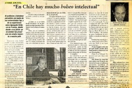 En Chile hay mucho bolseo intelectual" : [Entrevista] [artículo] Jorge Abasolo Aravena.